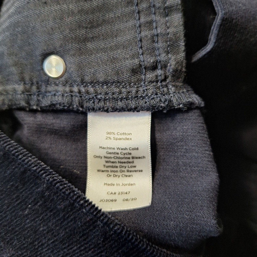 Talbots High Waisted St. Leg Curvy Corduroy Pants Womens 10P Navy - Picture 7 of 9